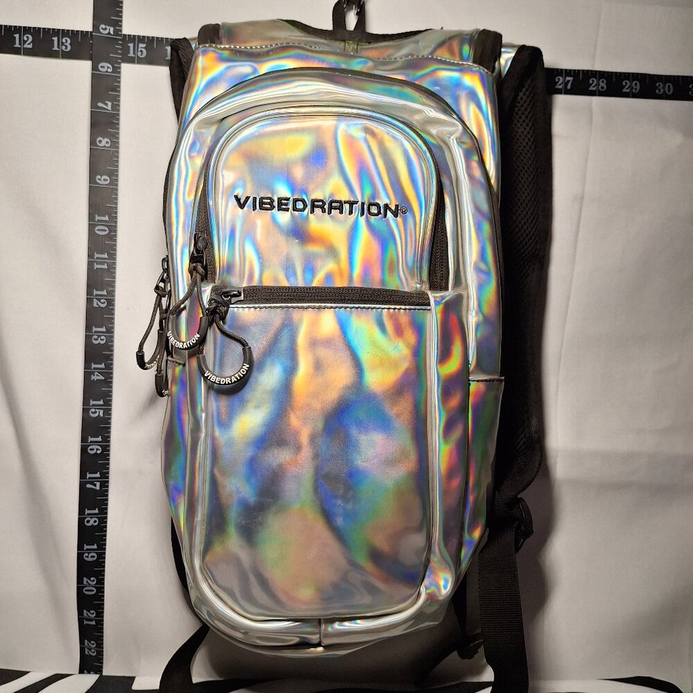 Vibedration Hydration Backpack w/o bladder - Holographic - Silver - Used